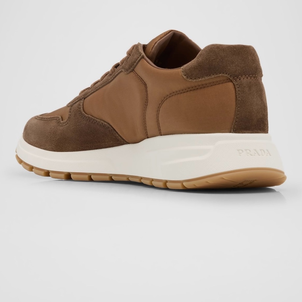 Prada Men’s Prax 01 Suede and Re Nylon Sneaker - Picture 7 of 9